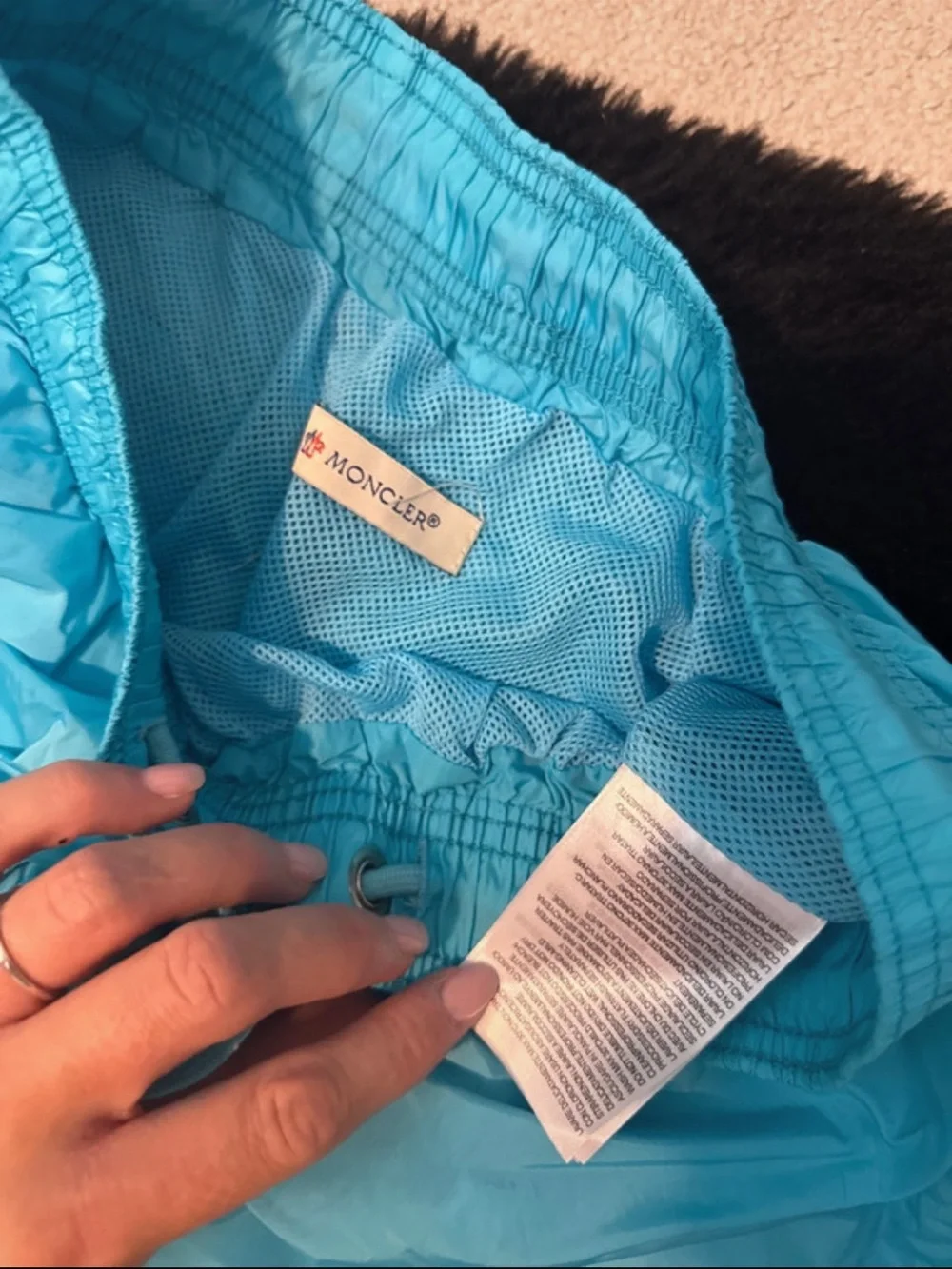 Moncler Turquoise Blue Windbreaker with Branded Tag - Picture 3 of 6